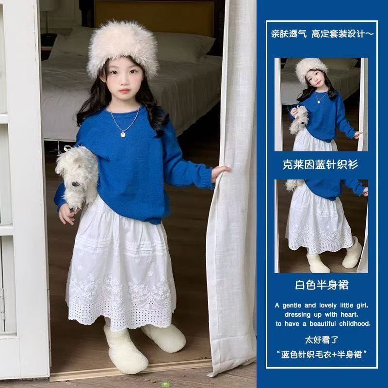 春秋の女の赤ちゃんニットセータールーズブループルオーバー幼児 - Baby Clothing Jumpers のレビューと価格