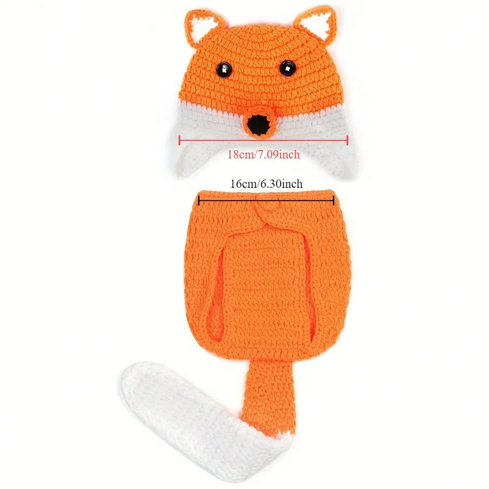 新生児用のかぎ針編みのキツネのコスチューム,写真のアクセサリ - Baby Clothing On Sale のレビューと価格