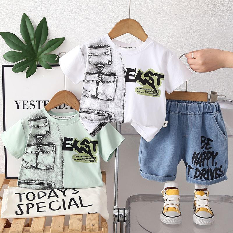 子供服スーツ2026夏新作ベビー男の子服韓国風カジュアル半袖 - Baby Clothing Korea のレビューと価格
