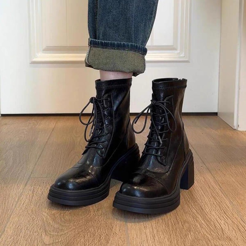 レースアップブーツ レディース 新しいラウンドトゥ ソフトレ - Soft Sole Booties のレビューと価格